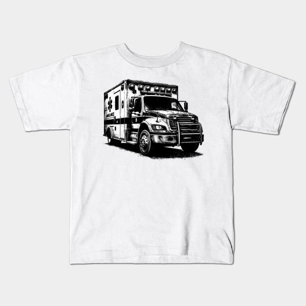 Ambulance Kids T-Shirt by Vehicles-Art